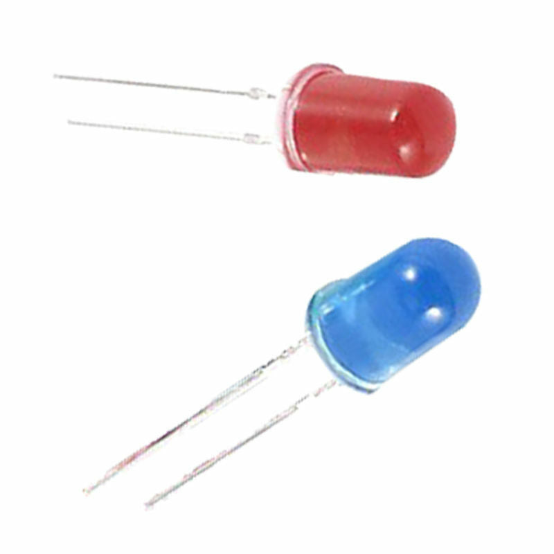 100 Pcs 5mm Red Green White Blue LED Light Emitting Diodes DC 2.5V-3V