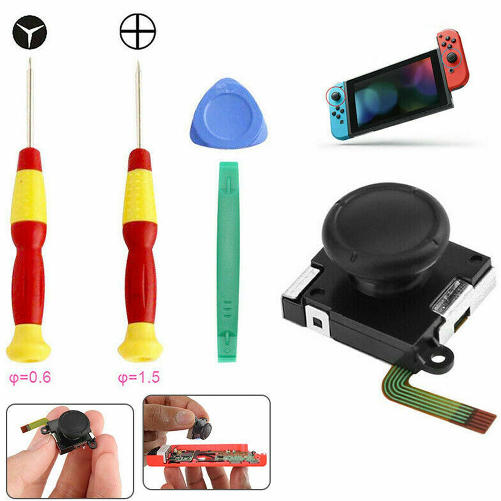 Replacement Joystick Analog Thumb Stick for Nintendo Switch Controller