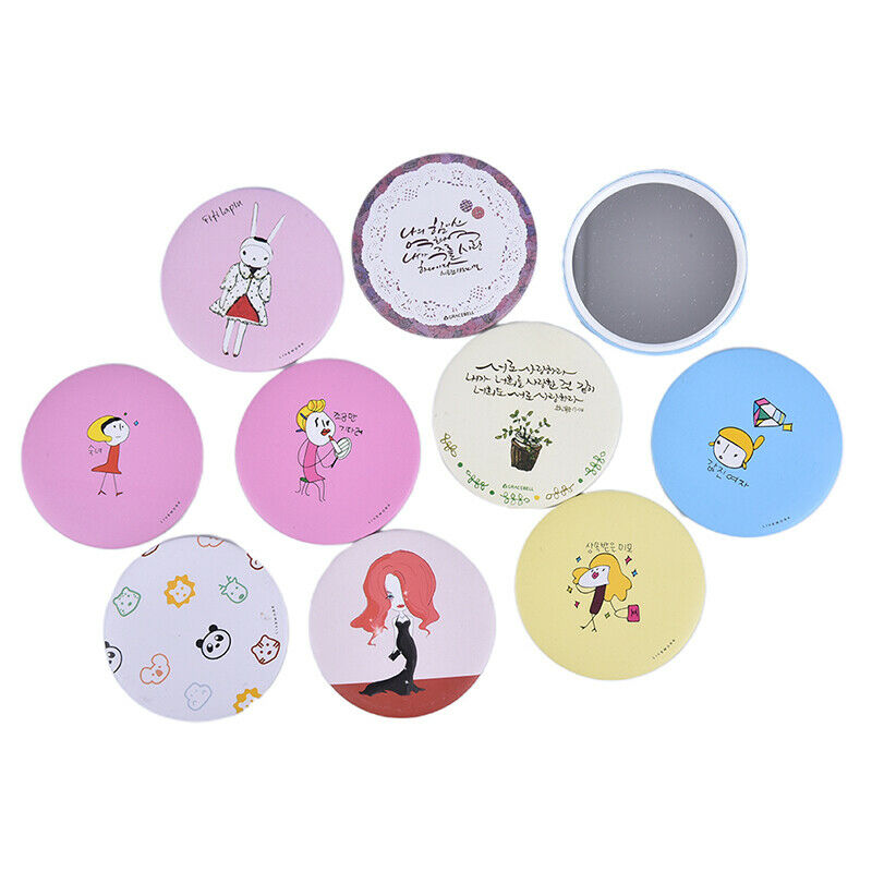 Portable Small Makeup Mirror Cartoon Style Travel Mirrors Pocket Beauty M.l8