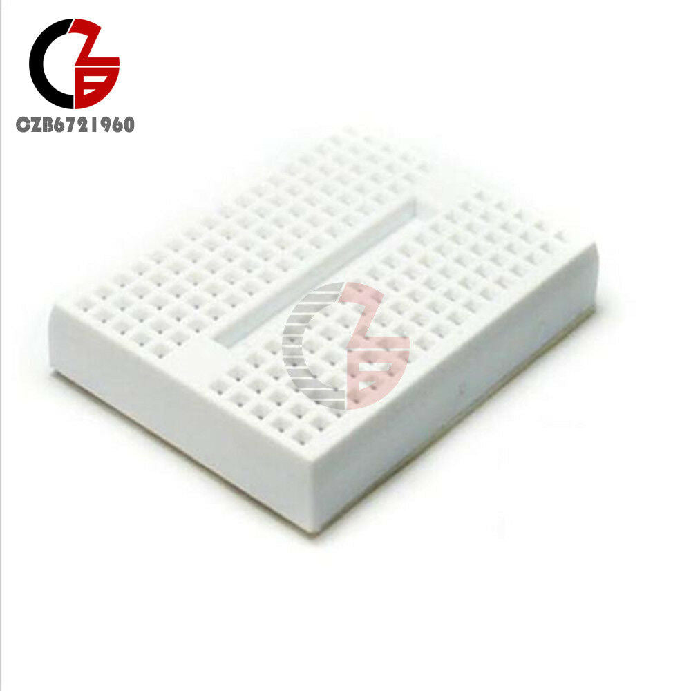 2PCS 170 Tie-points White Mini Solderless Prototype Breadboard ABS for Arduino
