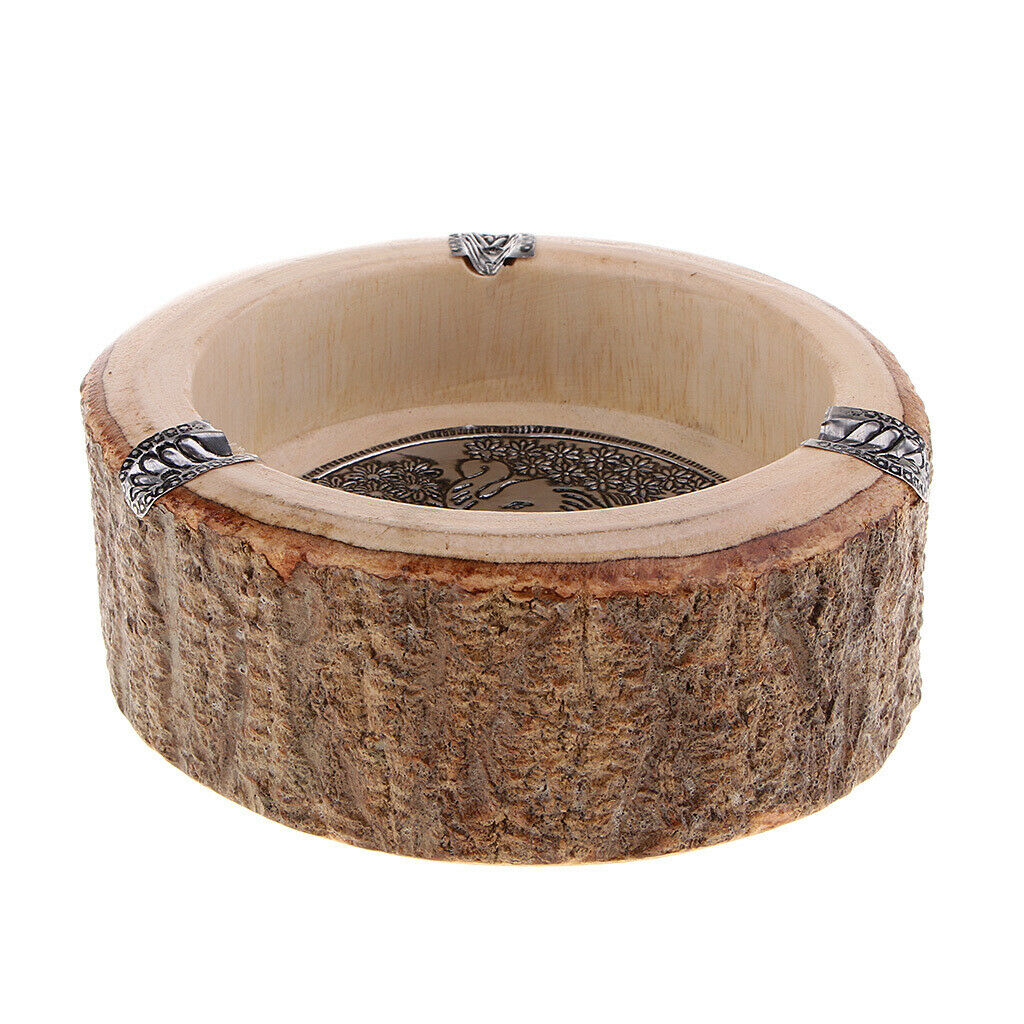 Southeast Asia Style Ash Tray Cigarette Smoke Holder Wood Ashtray 15 x 6cm