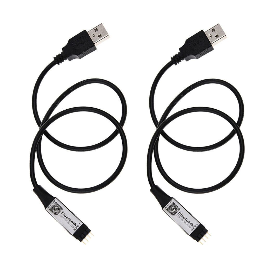 2 Pieces Adaptor Bluetooth Controller for RGB Light Strip Remote Control