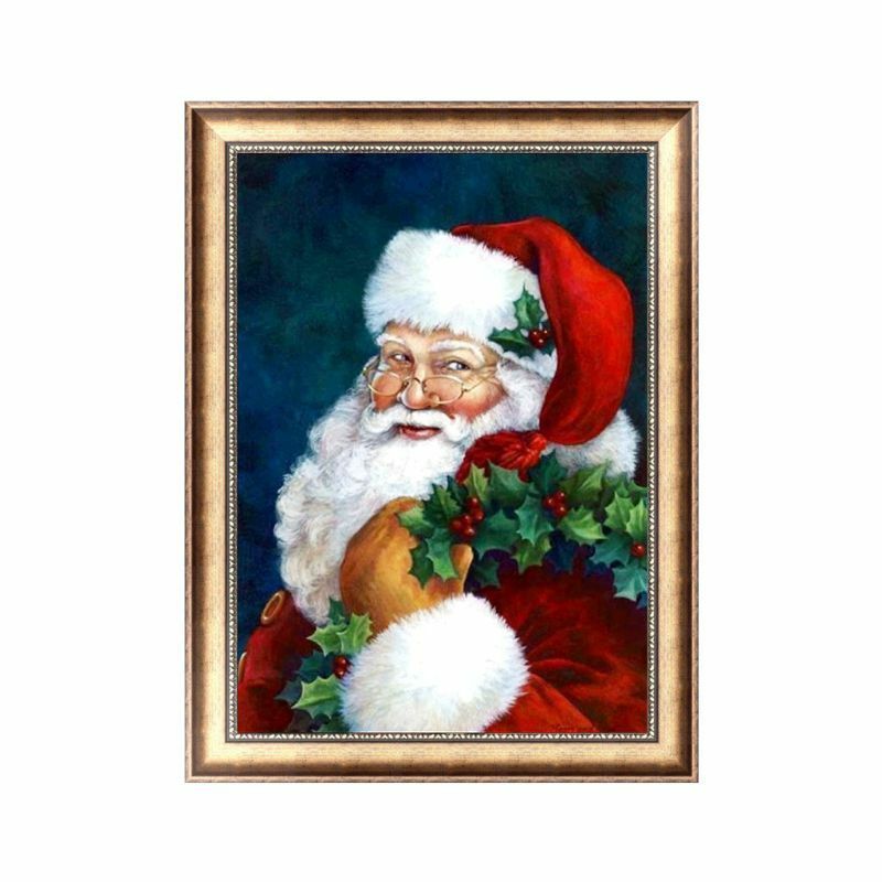 Christmas Santa Claus DIY 5D Full Diamond Painting Cross Stitch Kit  Home Decor