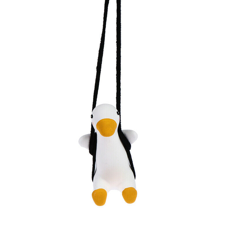 Cute Little Duck Car Pendant Decoration Duck Swing Auto Rearview Mirror PendFCA