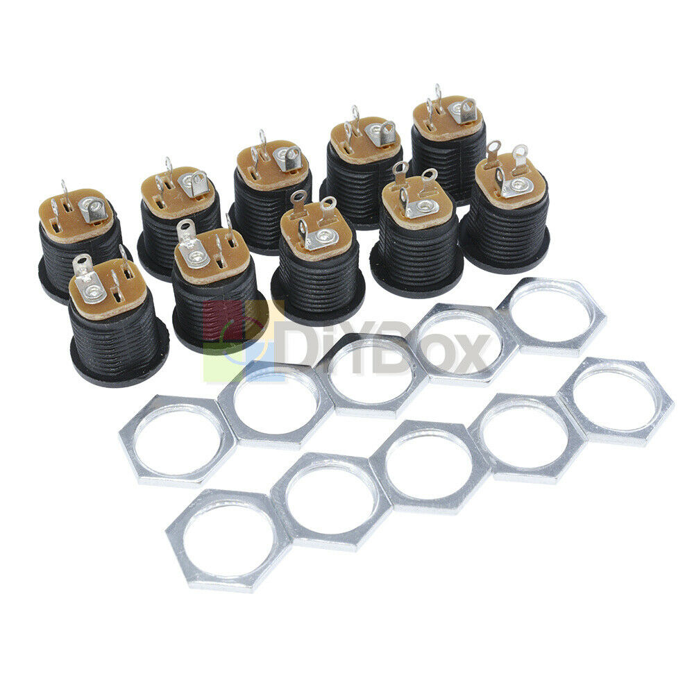 50PCS DC 022 Pedal DC Power Outlet Jack Socket Female 30V 0.5A 2.1x5.5mm 3-20N