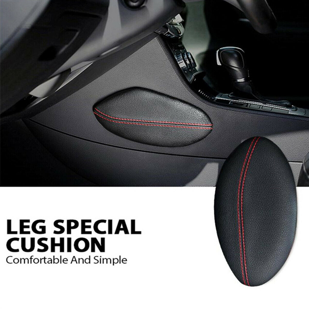 Universal Wear-resistant Leather Vehicle Driver's Side Knee Foot Support Pillow