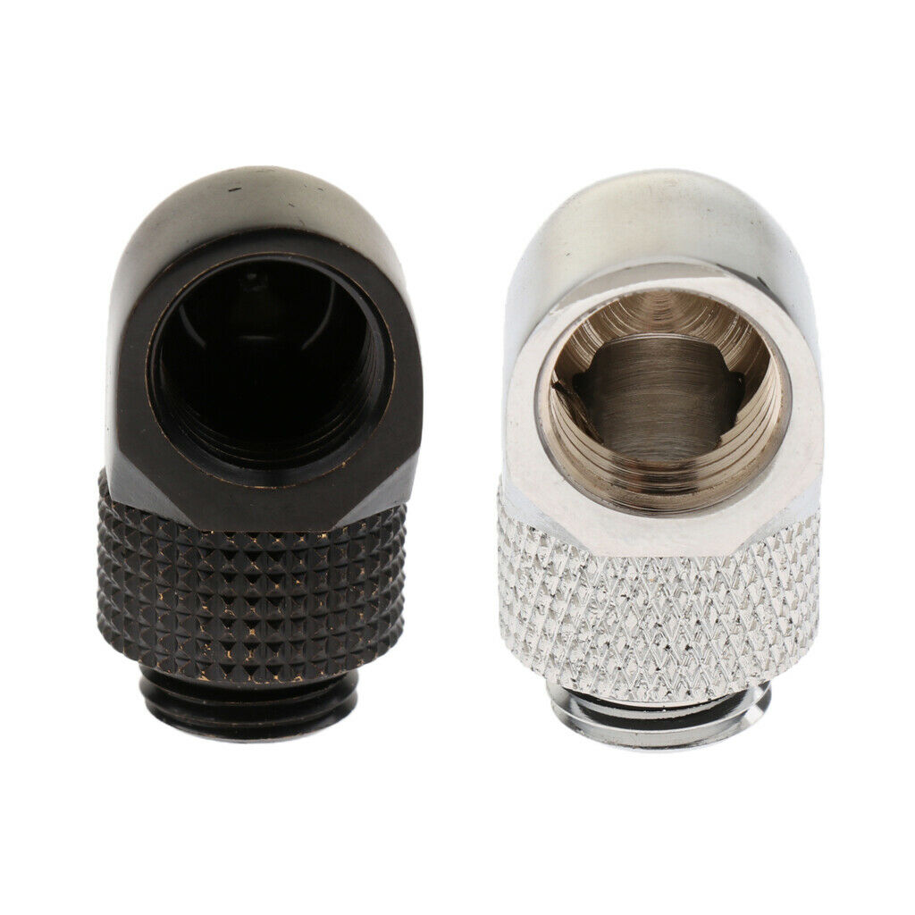 90 Degree Right Angle G1/4 Rotary Block Elbow Adapter Water Cooling System