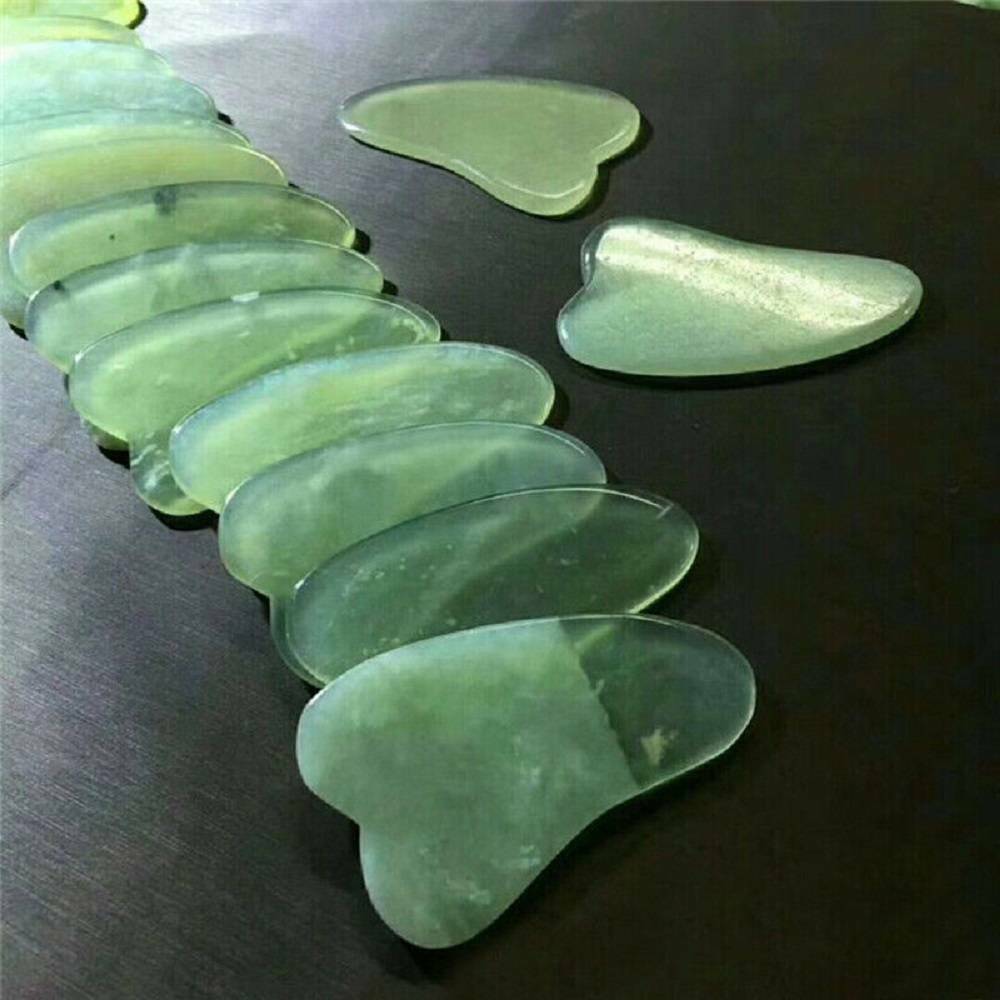 Chinese Jade Stone Medicine Natural Gua Sha Board Facial Massage Scraping Tool