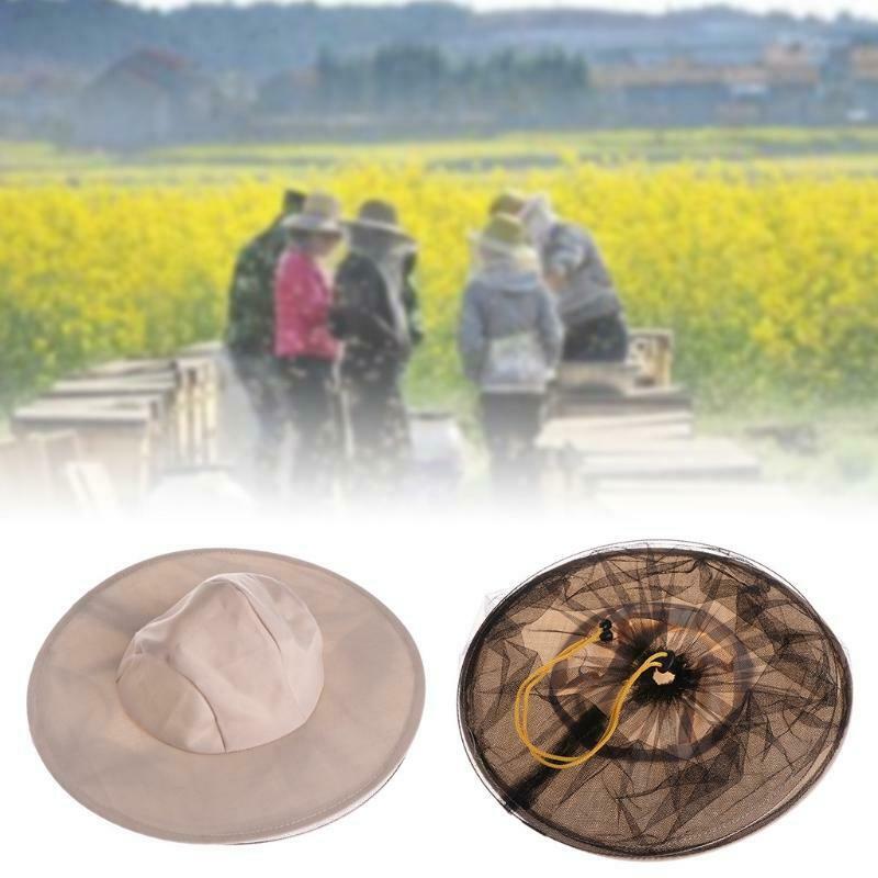 Bee Hat Beekeeping Denim Net Head Face Protector Cap Mosquitoes Outdoor Camping