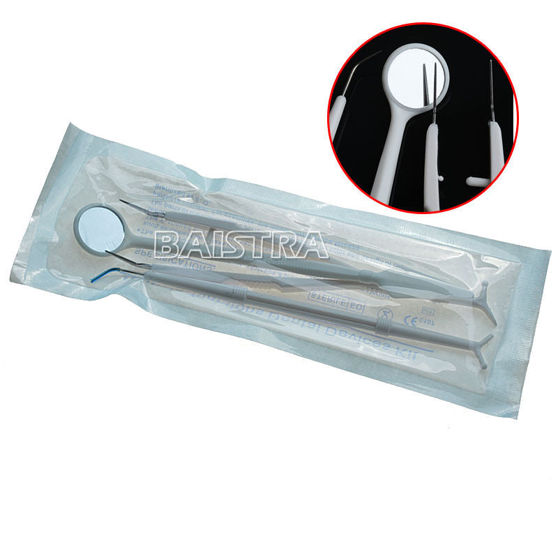 200 Packs DISPOSABLE DENTAL INSTRUMENTS SET-MIRROR PLIER & EXPLORER KIT