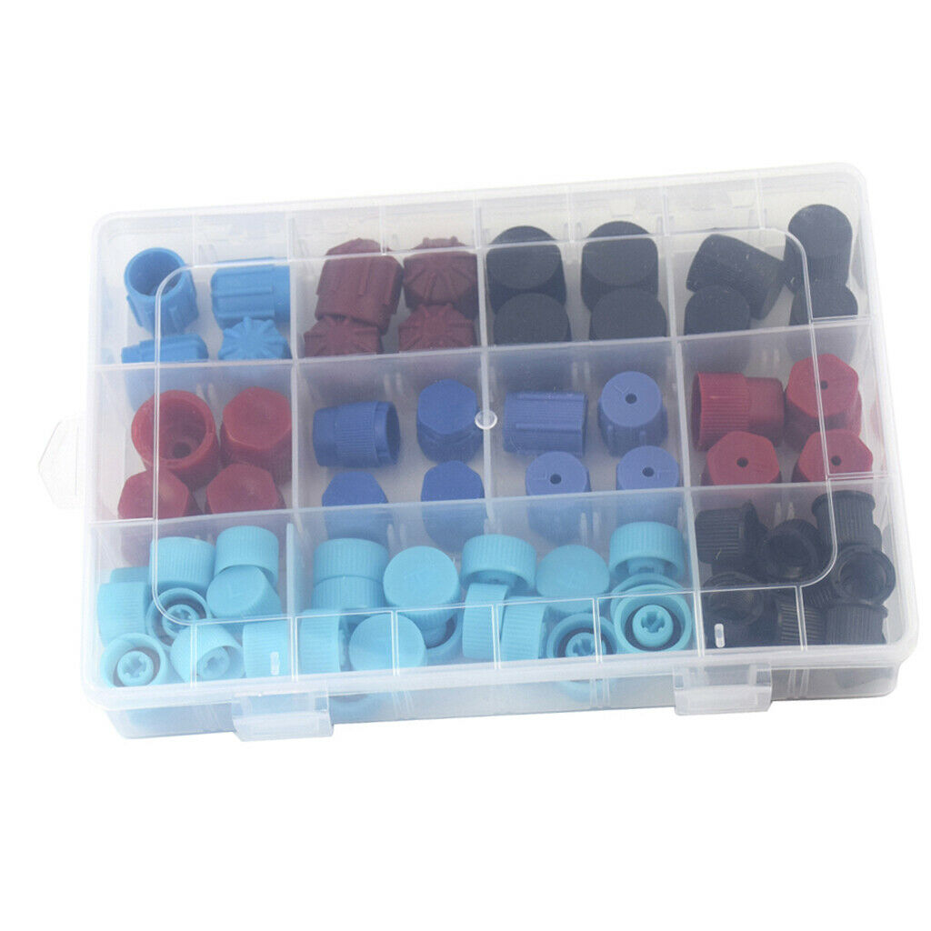 77 Pieces A/C Air Conditioning Service Charging Port Service Caps R134a High Low
