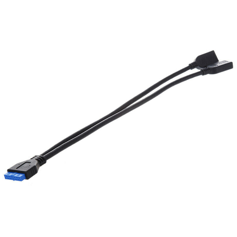 2 Port USB 3.0 Female to 20 Pin Header Cable Adapter Connector For MotherboardB6