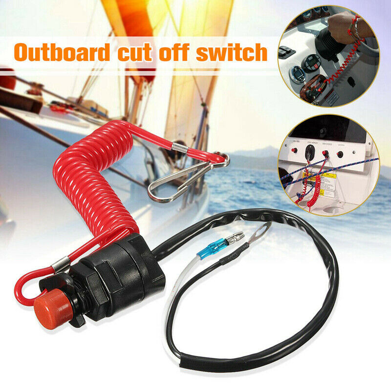 2X(Boat Motor Emergency Kill Stop Switch for Yamaha /Tohatsu Outboard Stop S9A6)