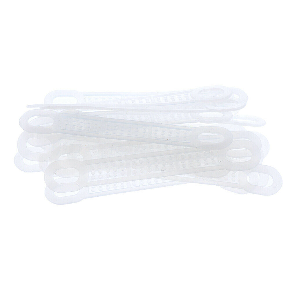 20 Pieces Practical White Hanger Grips Clothing Strips Non-Slip Shoulder