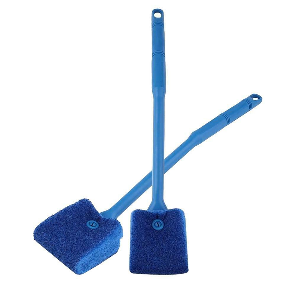2Pc Aquarium Fish Tank Algae Cleaner Glass Plant Easy 2 Head Cleaning Brush @