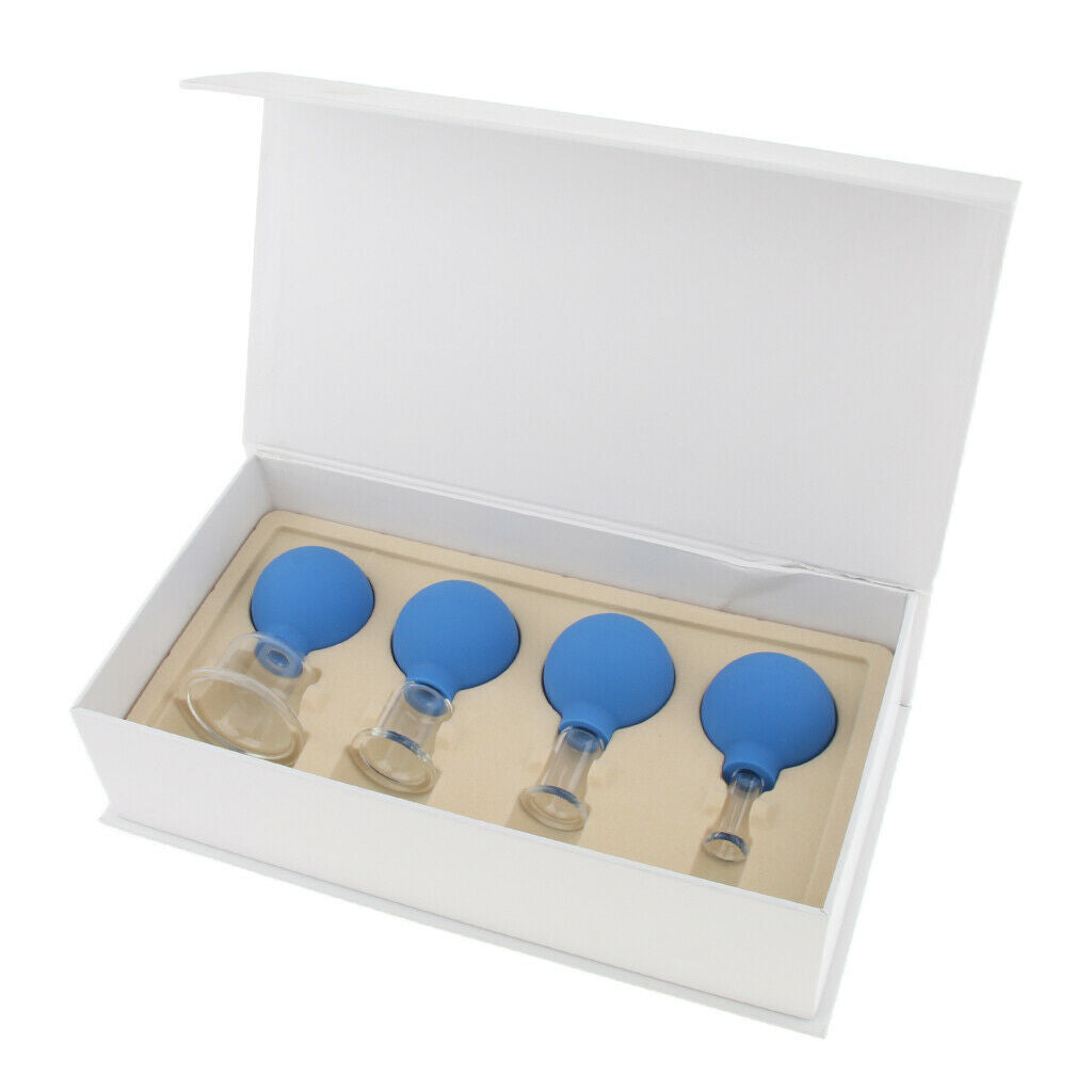 4 Pieces Safe Vacuum Cupping Cups Eye Back Chest Message Cellulite Remover