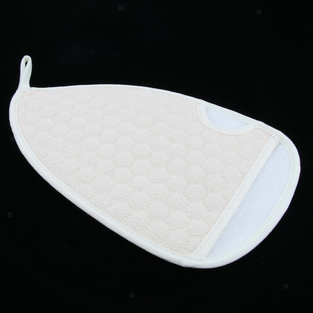 Double-sided Bath Gloves Sponge Body Scrubbing Exfoliator Mitt Mitten White