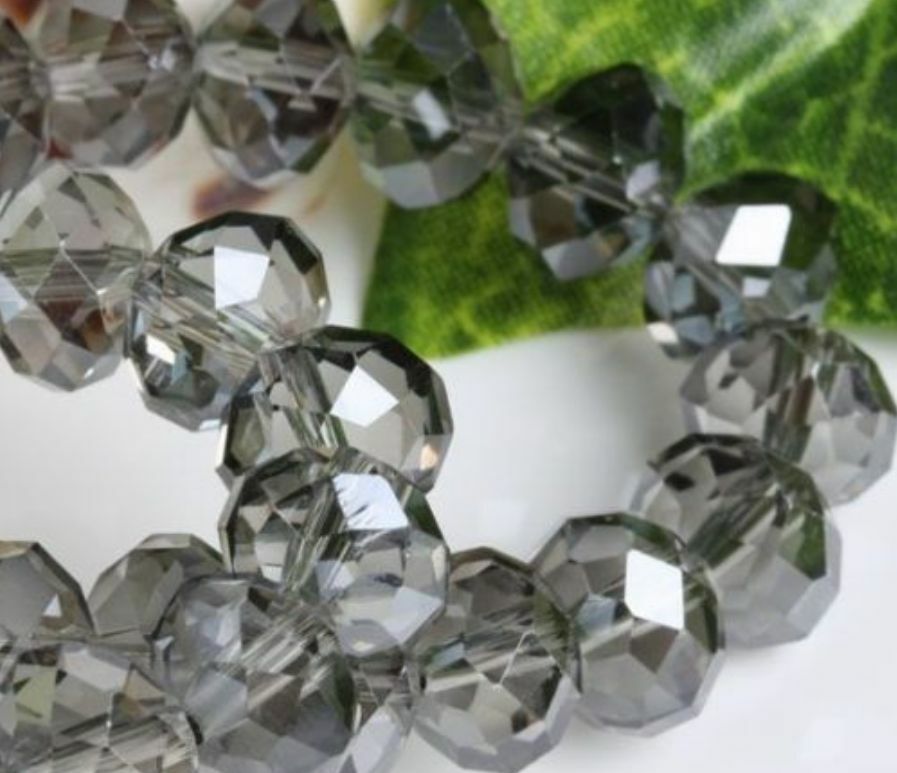 296pcs Gray Natural Crystal Loose Bead 4x6mm A+