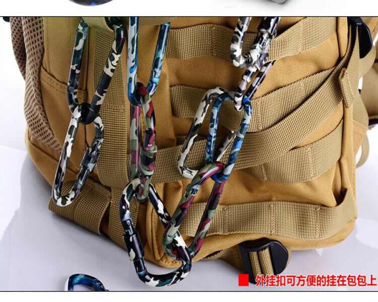 Outdoor Camping Hiking Spring Snap Clip Carabiner Keychain - Camouflage 1