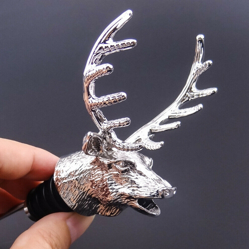 Deer Head Red Wine Pourer Aerator Bottle Accessory Stopper Wine Server Gift