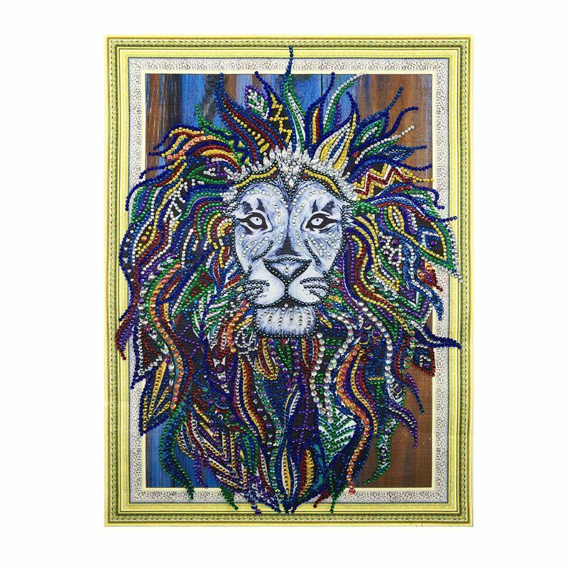 Lion DIY 5D Special Diamond Painting Embroidery Rhinestone Cross Stitch Kit