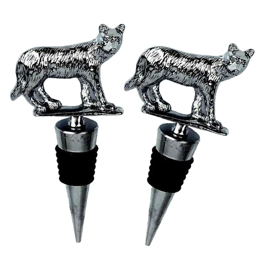 4PCS Christmas Tiger & Reindeer Bottle Stopper - Reusable and Unbreakable Sealer