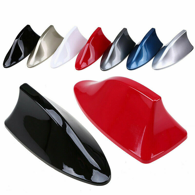 Black Car Top Roof Shark Fin decor Aerial Radio AM/FM Signal Antenna Cover Trim