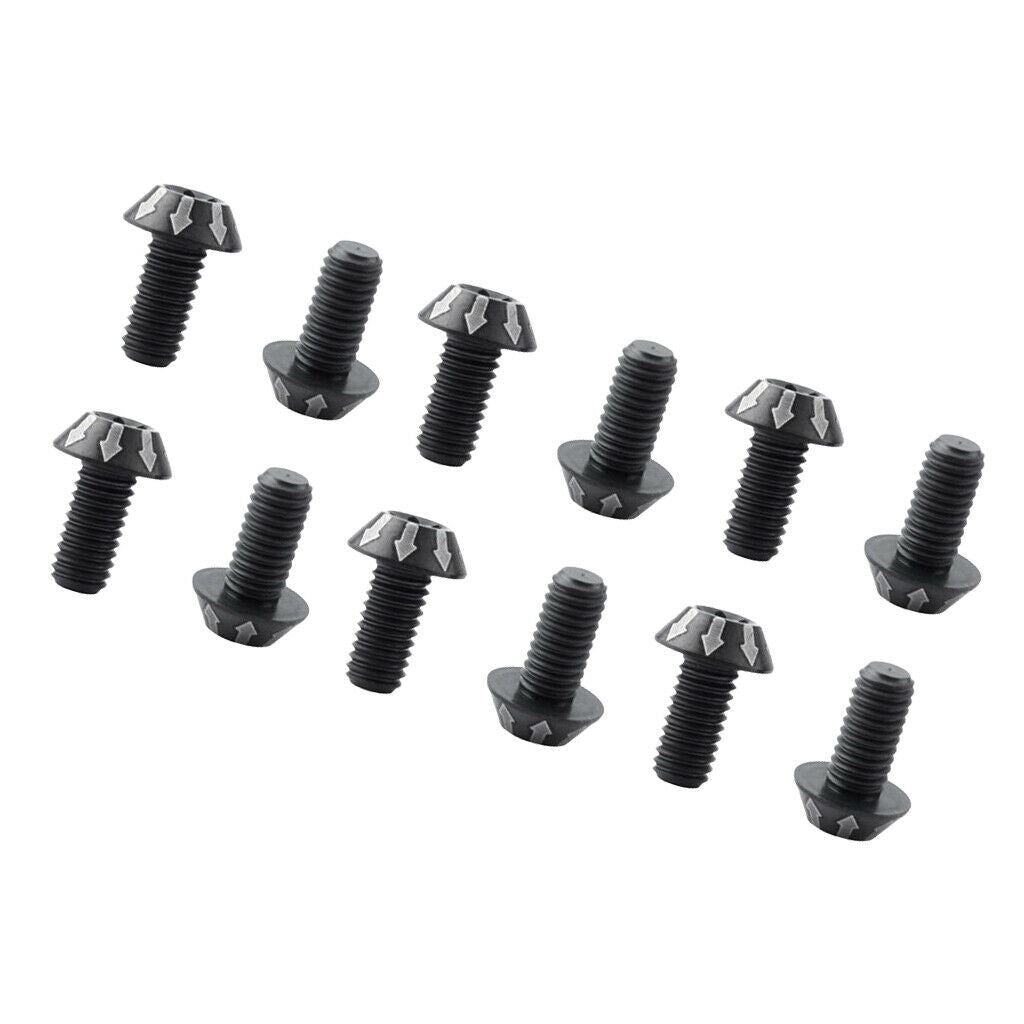 12pcs Lightweight Screw Bicycle Bike Disc Brake Rotor Bolts Screws M5x14mm Black