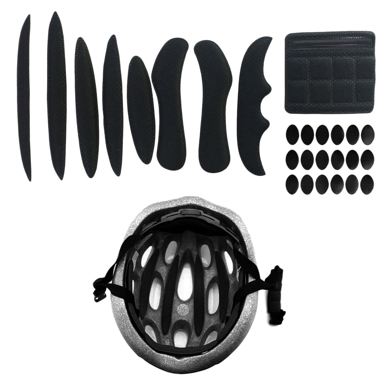 3X 27pcs/Set Bike Helmet Padding Kits Bicycle Helmet Liner Chin Strap Foam Pads