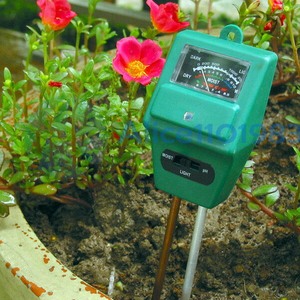 Garden Plant Flower 3 in 1 PH Tester Soil Water Moisture Light Test sensor Meter