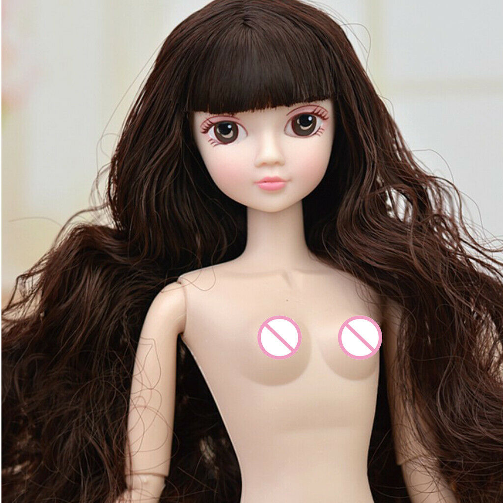 Fashion Head Sculpt with Brown Hair for 1/6 , Piece of