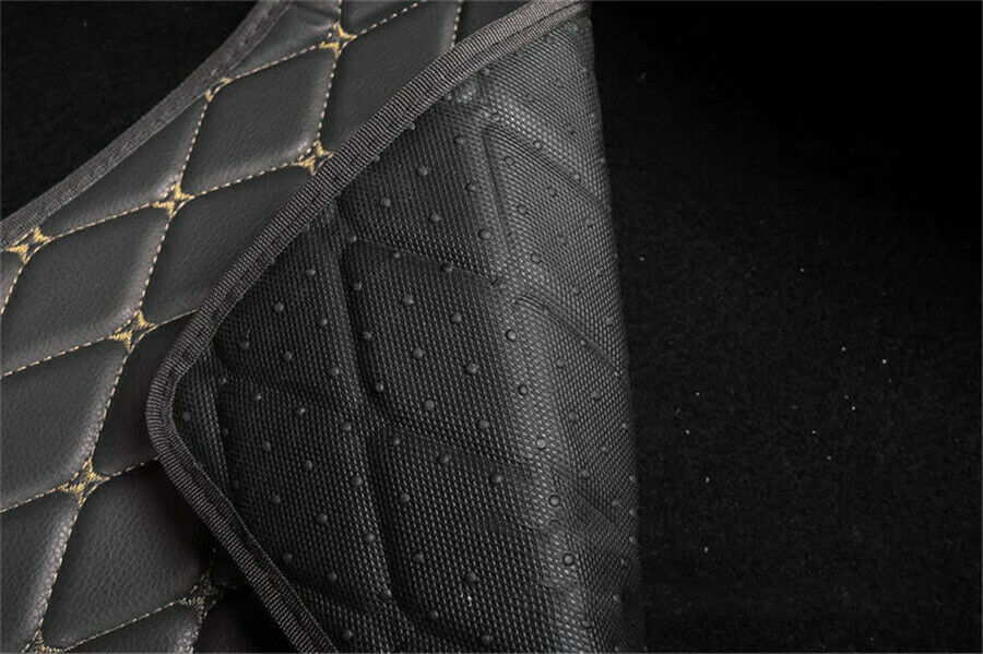 Full Surrounded Pu Leather Car Seat Covers & Car Floor Mats Front+Rear Universal