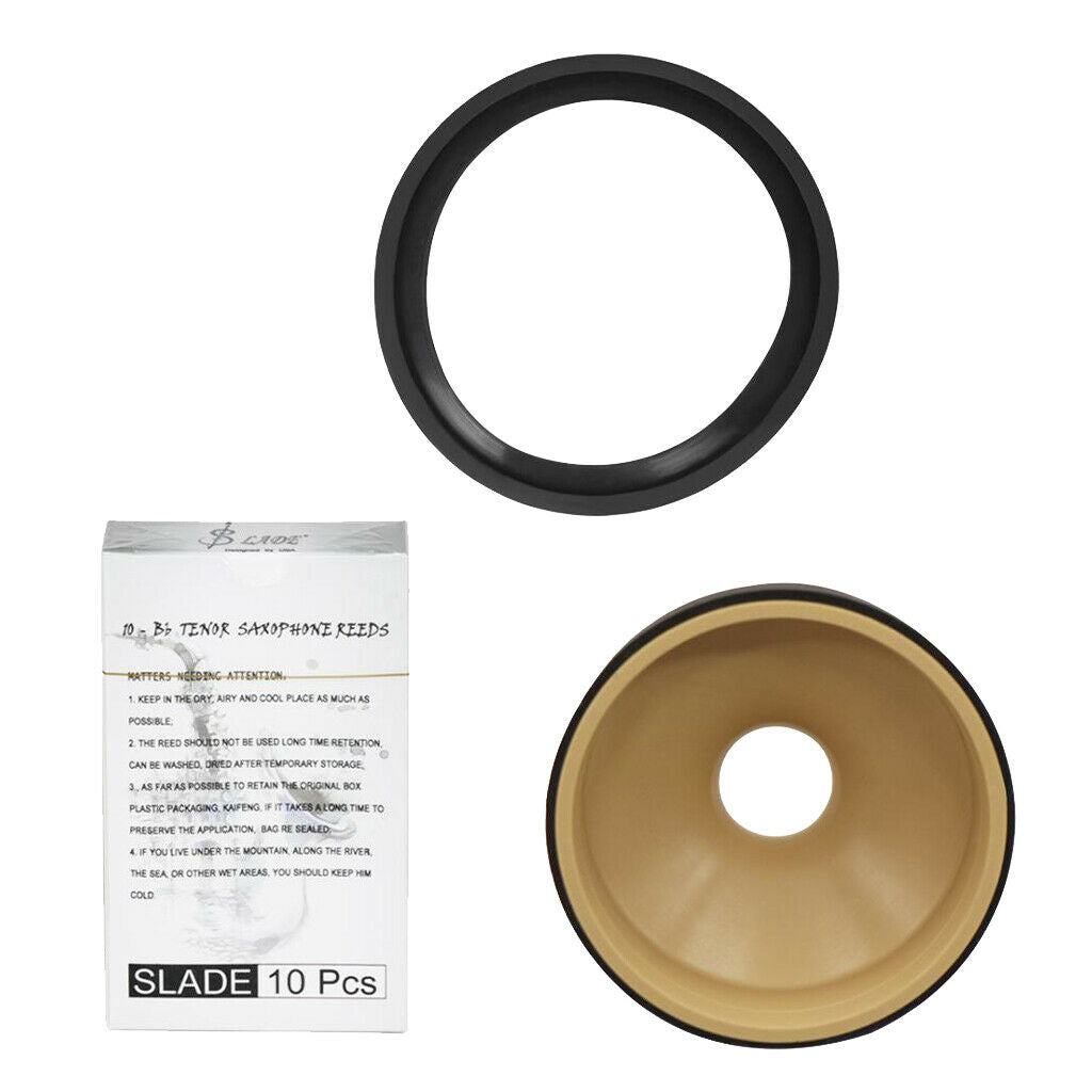 Alto Saxophone Sax Accessory Kit Practice Mute+Reeds+Silencer Ring for Beginners