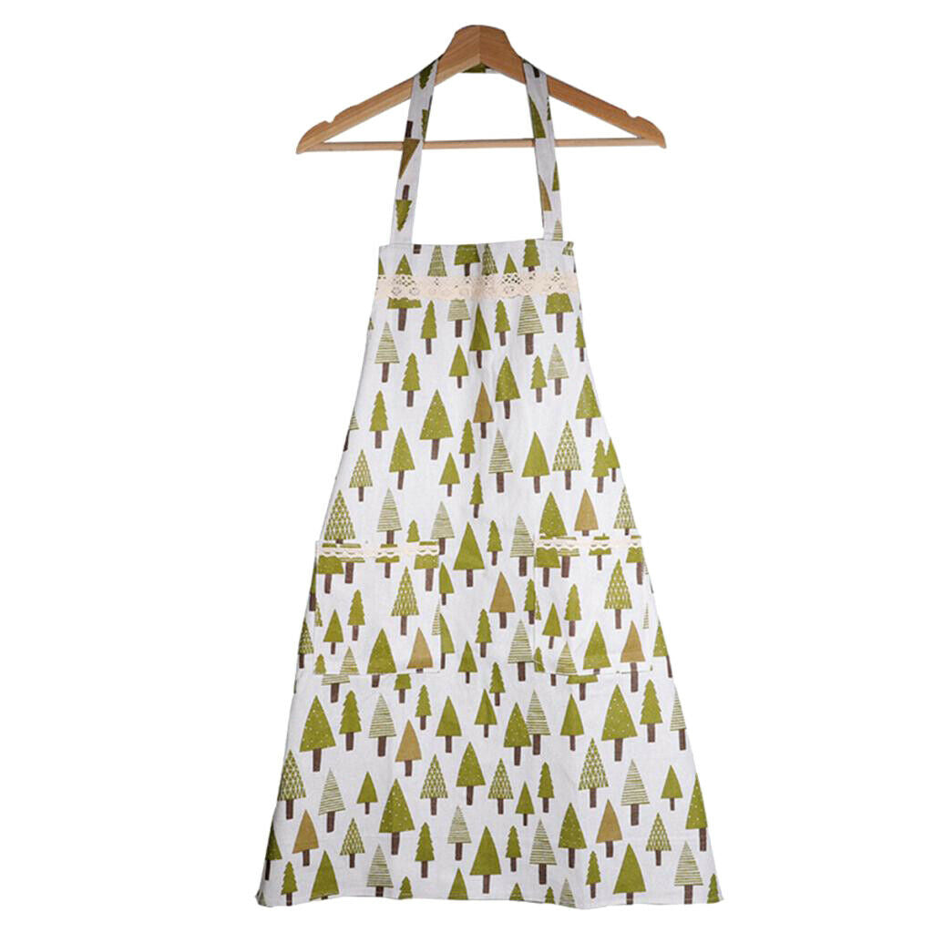 Men Women Anti-fouling Oil-proof Linen Kitchen Bib Apron Adjust with Pocket