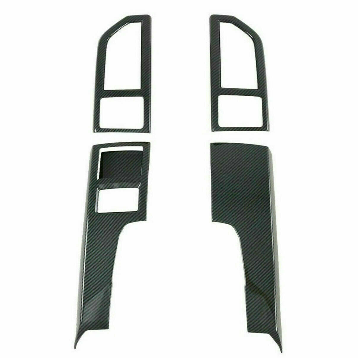 4*Carbon Fiber Central Control Cover Frame Trim For Ford F150 F-150 2015-19 New