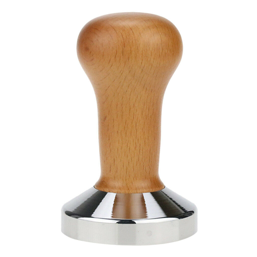 2pcs Coffee Bean Tamper Barista Pressing Tool w/ Wodoen Handle Easy to Clean