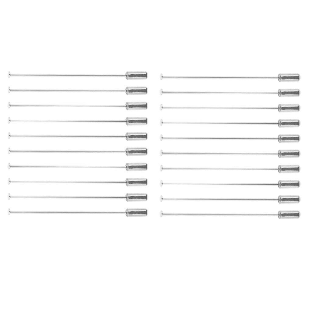 20 Piece Mini Pad 3mm Lapel Stick Pin Hat Scarf Brooch DIY Boutonniere Craft