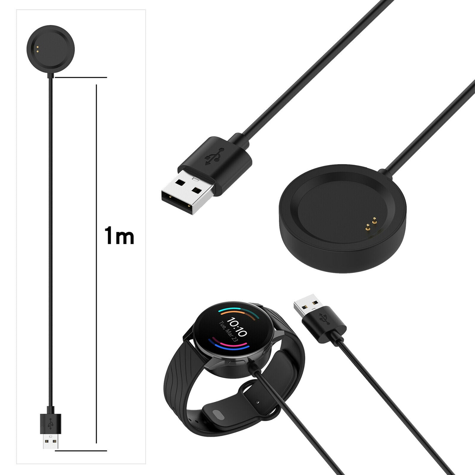 Update Version Wireless Fast Smart Watch Charger Pad Dock USB for Oneplus
