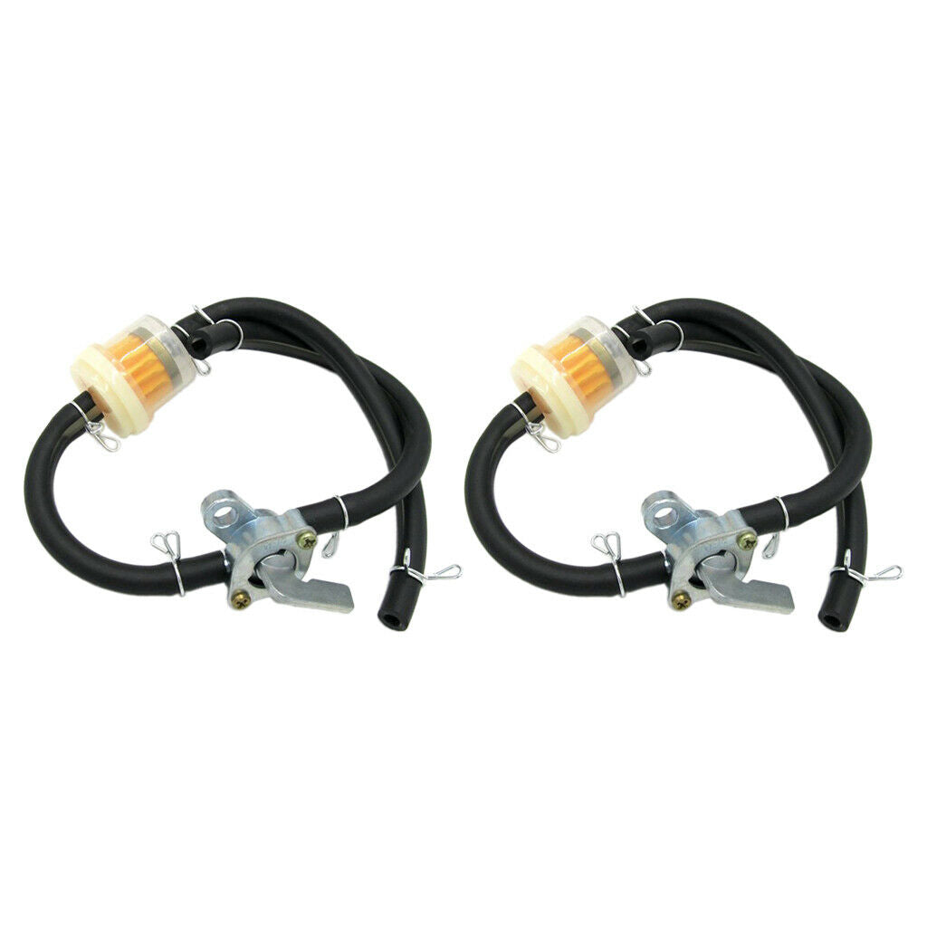2x Replacement Motorbike Fuel Gas Oil Filter Line Petrol Pipe Hose Tap New