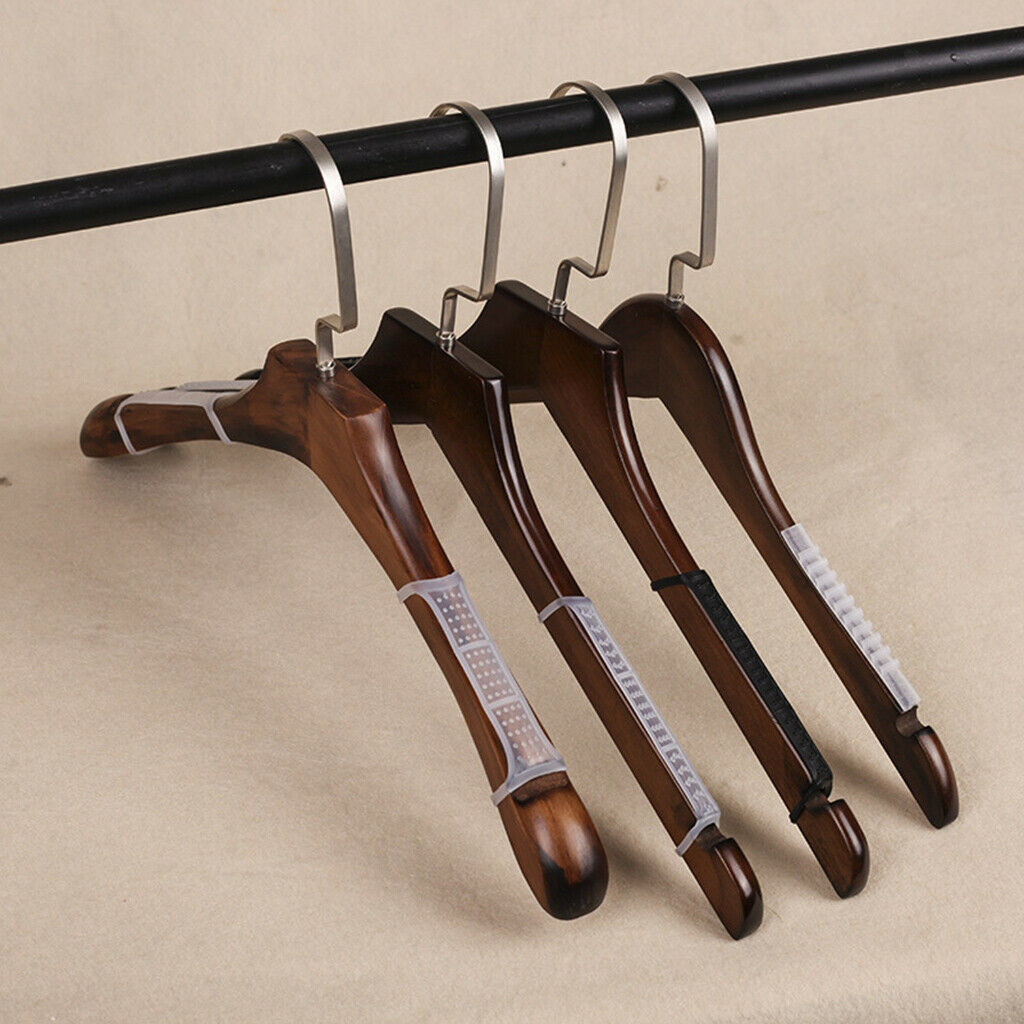 100 Pack Practical Anti-Slip Hanger Grips Clothing Hanger Shoulder Strips