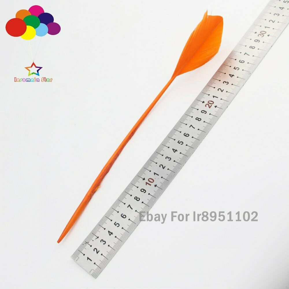 Orange 100 pcs 28-35cm turkey wing feathers 11-14inch Plume making Carnival