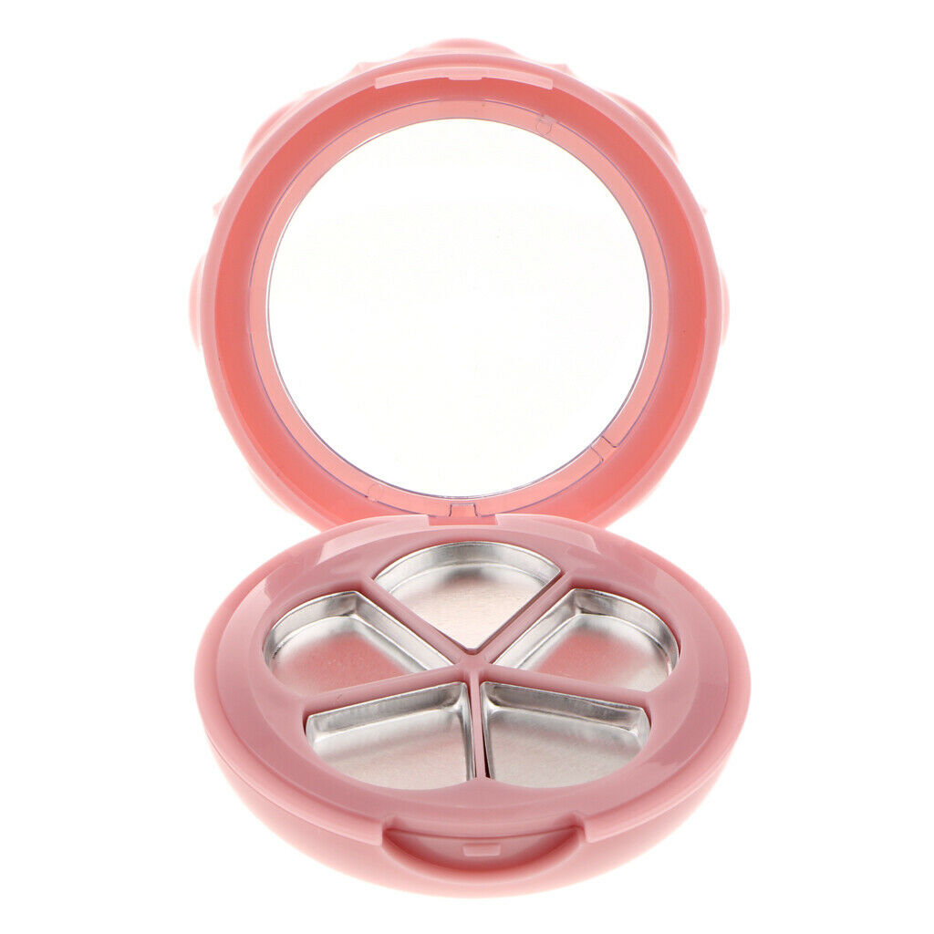 2x Empty Makeup Palette Powder Eyeshadow Blush Lip Gloss DIY Case White/Pink