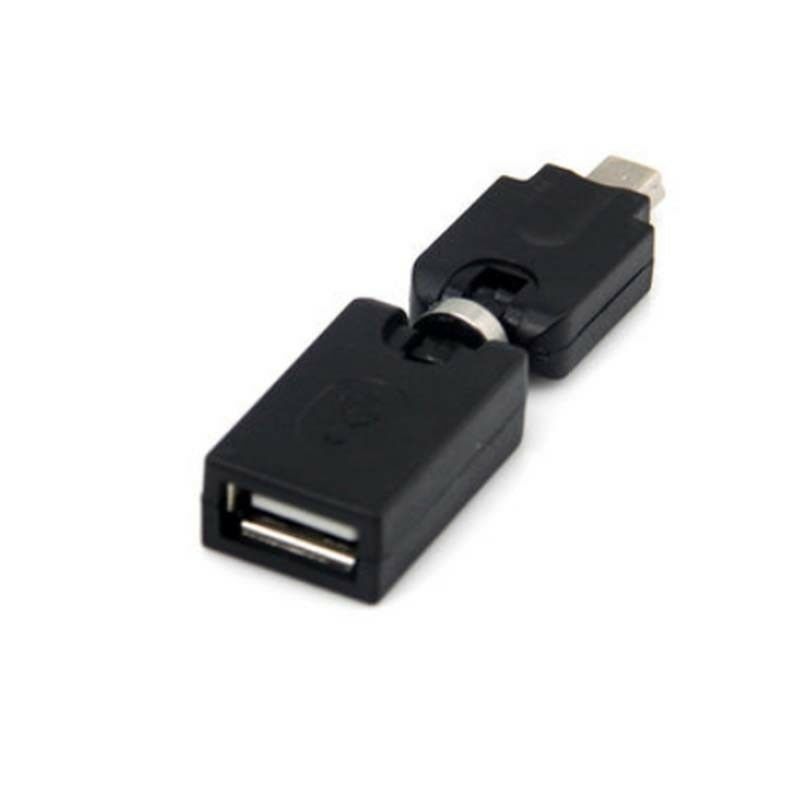 10pcs USB 2.0 A female to Mini 5 pin male 360 Degree rotation Extension Adapter