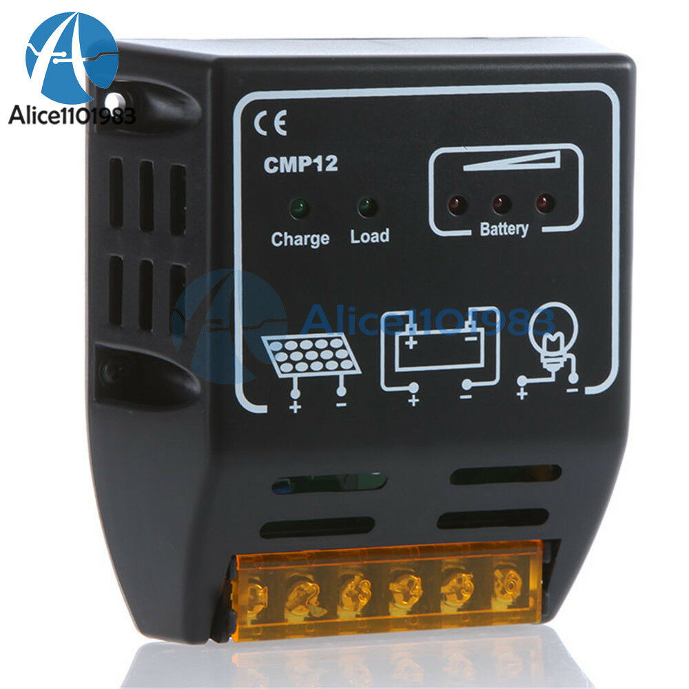 10A 12V/24V Solar Panel Charge Controller Battery Regulator Safe Protection