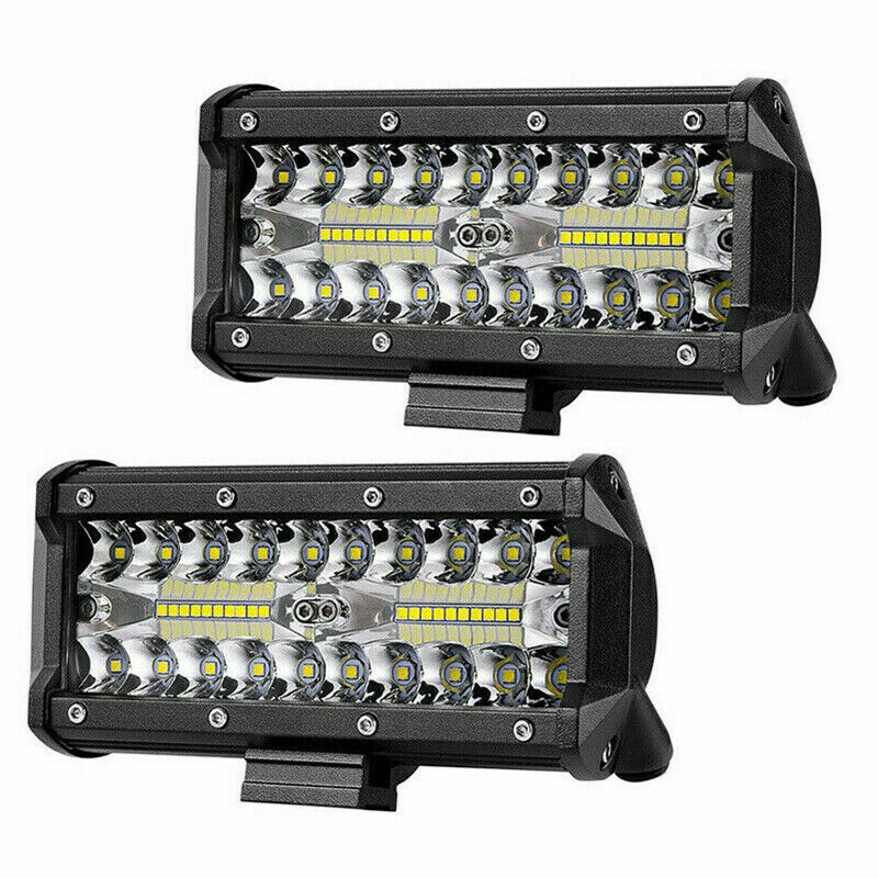 7inch 800W LED Work Light Bar Flood Spot for Offroad 4WD Fog Driving