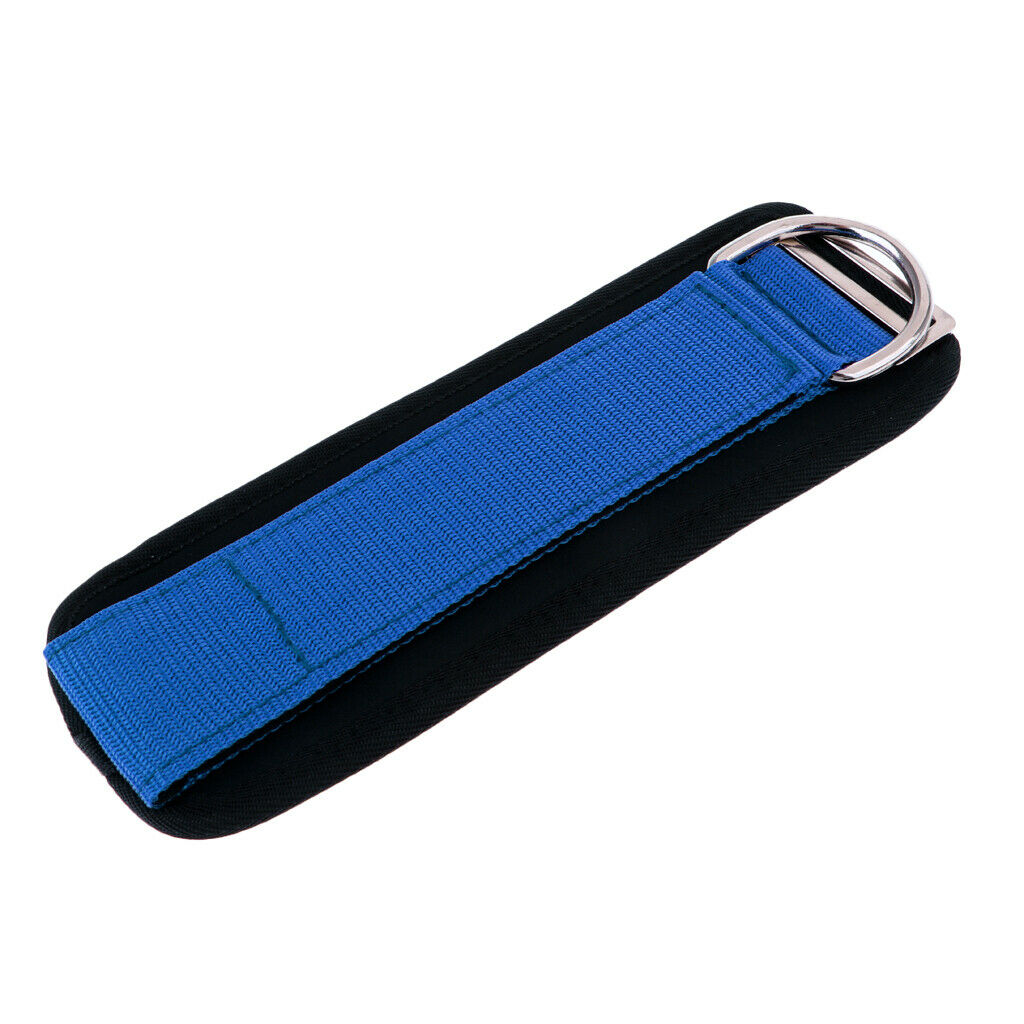 Fitness Ankle Straps Strength Pull Exercise Training Anchor D-ring Blue