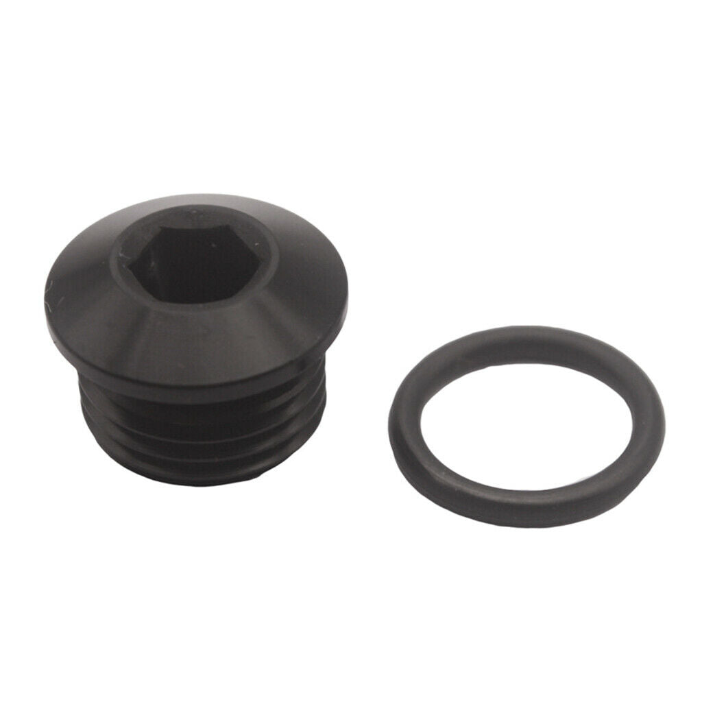 8-AN ORB Hex Socket Plug Adapter With O- Black (Alloy Aluminum)