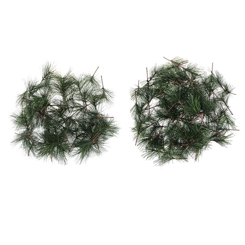 100pcs Artificial Pine Picks Pinecone Branches Faux Greenery Foliage Flowers