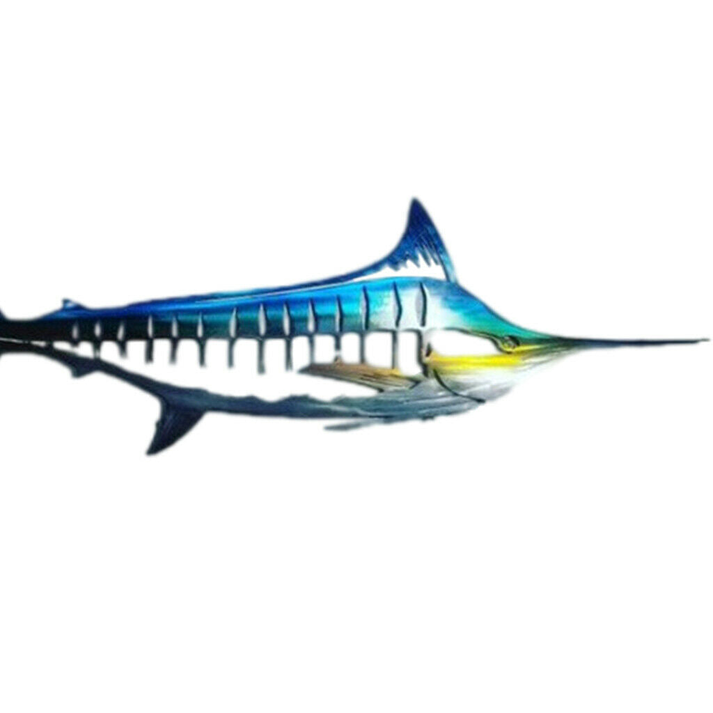 2x Coastal Metal Shark Wall Decor Outdoor Hanging Sculpture Bedroom Fence