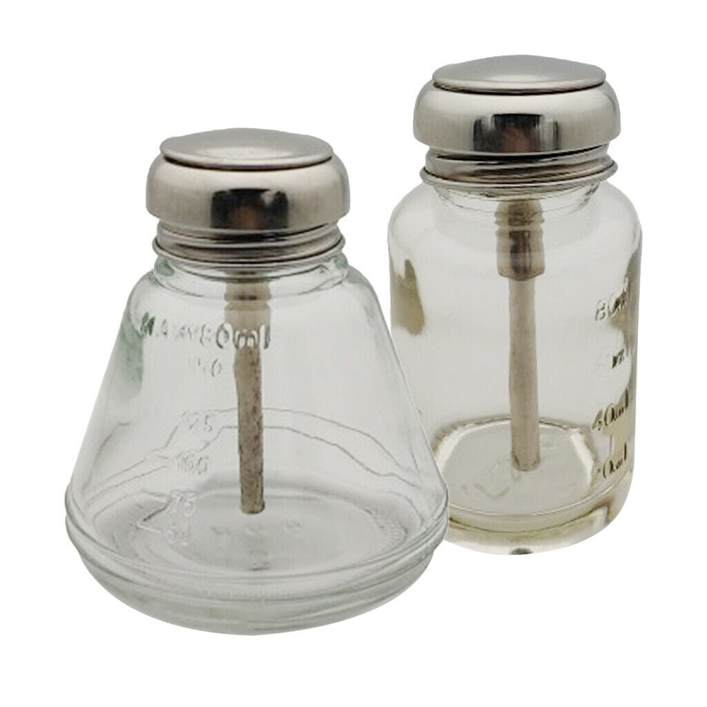 2x 80/180ml Empty Nail Polish Remover Pump Dispenser